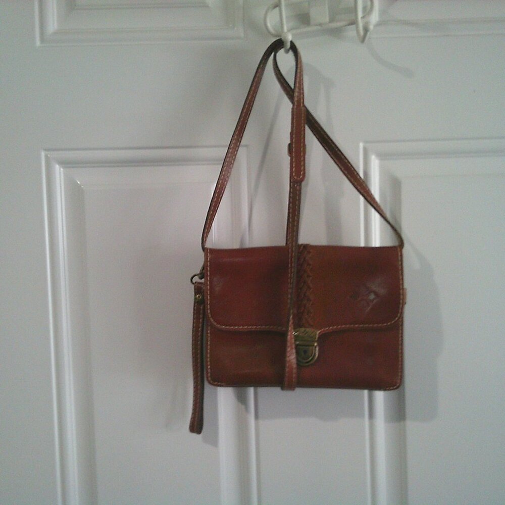 Patricia Nash Bianco Crossbody Organizer Tan/Cognac Gold